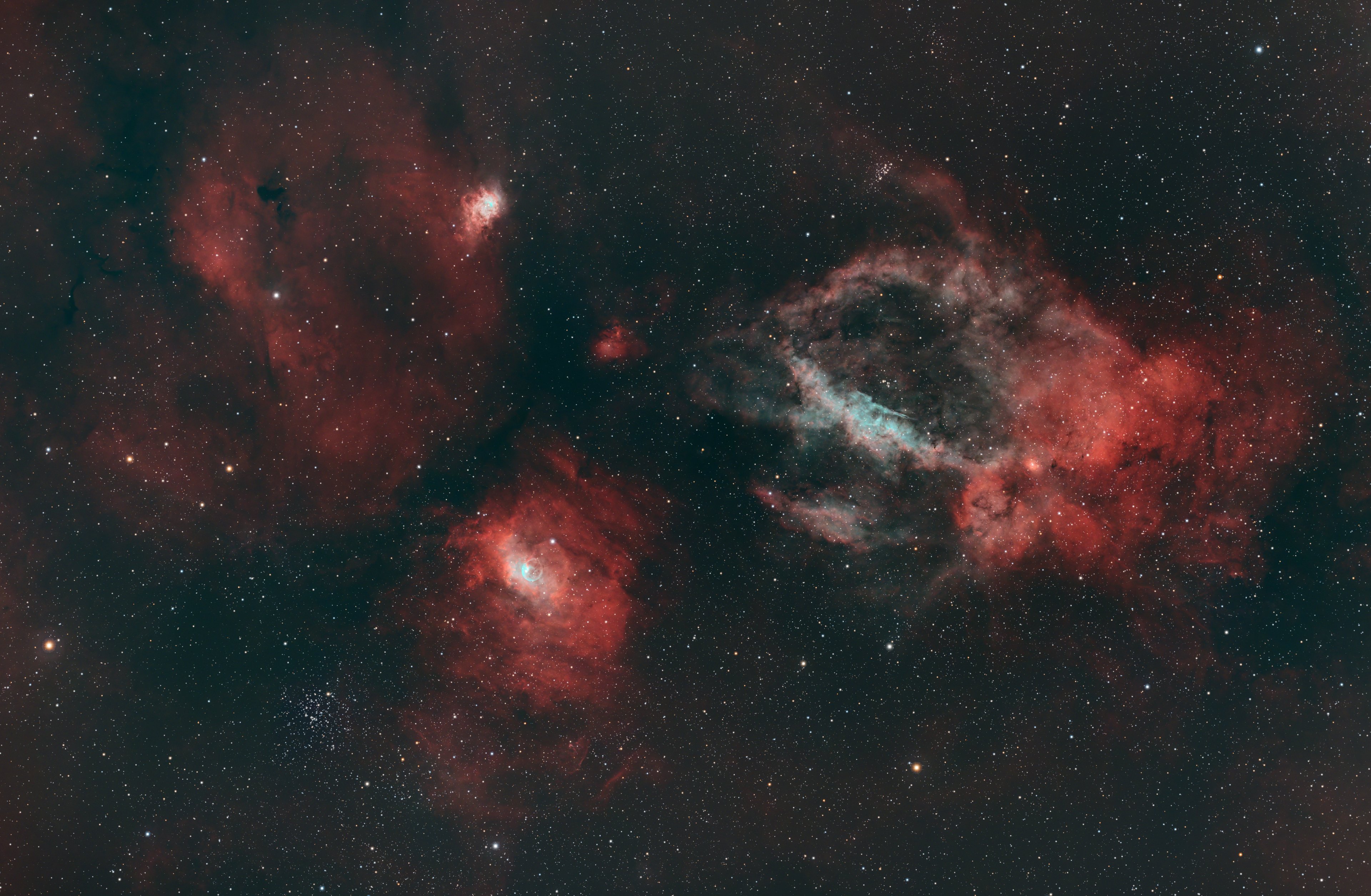 NGC 7635 und Umgebung