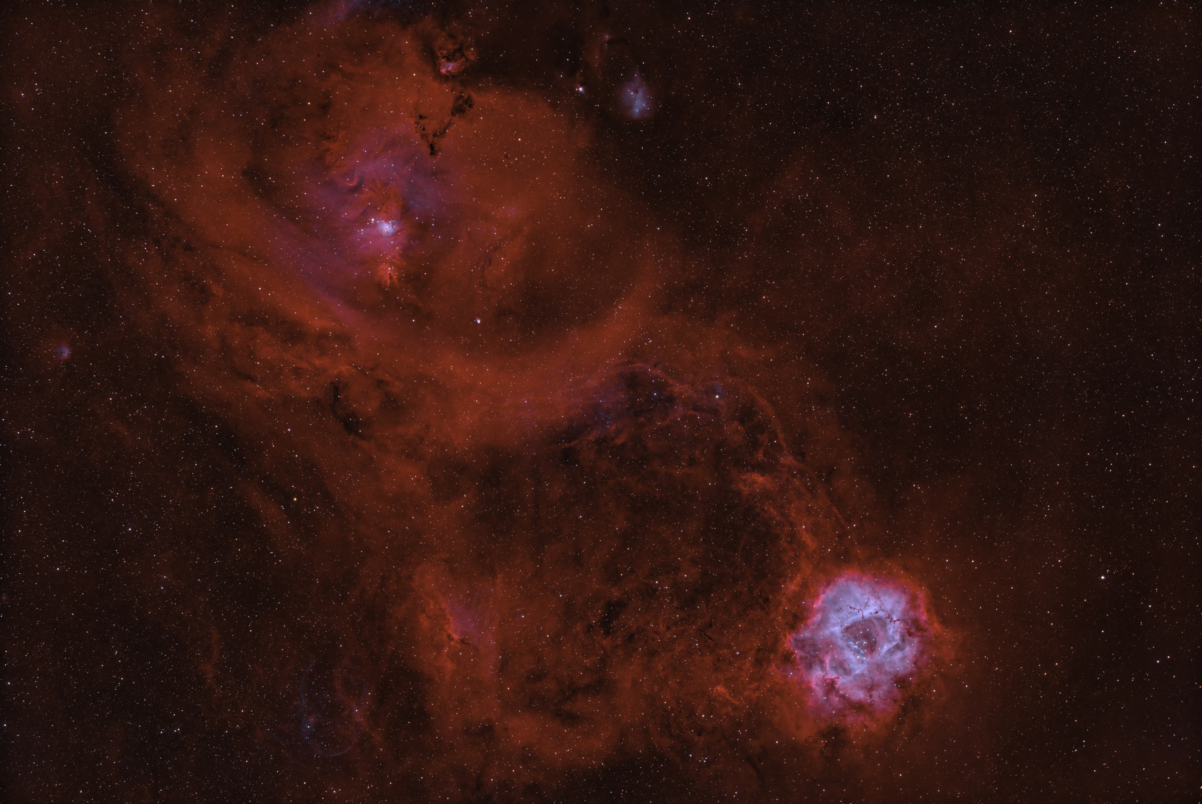 NGC2244 Rosettennebel bis NGC2264