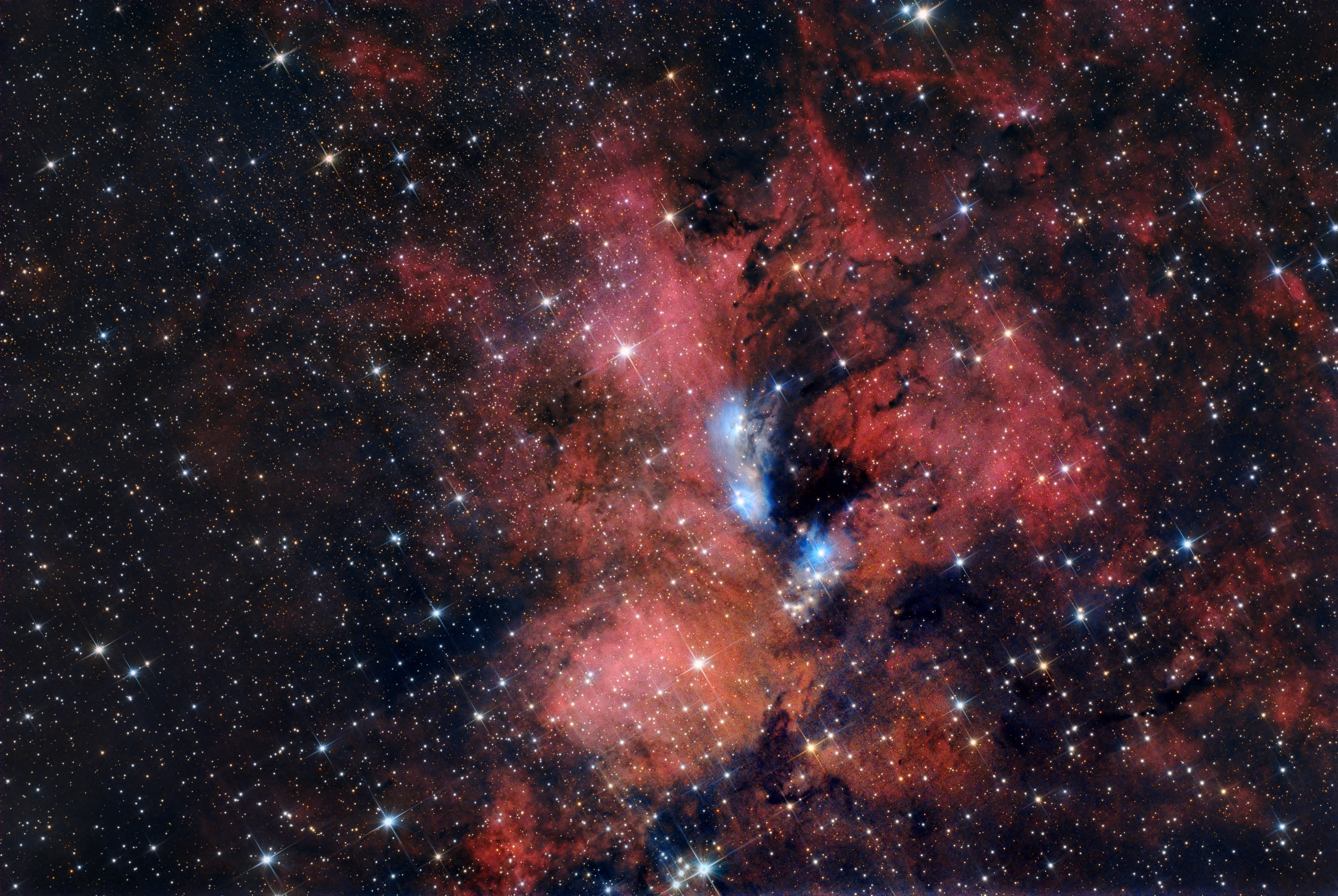 NGC6914 und H-alpha Umgebung im Sternbild Schwan