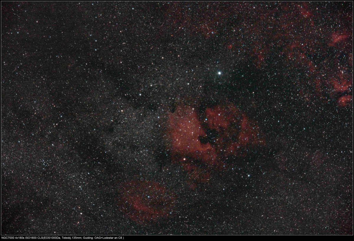 NGC7000 in der Milchstraße