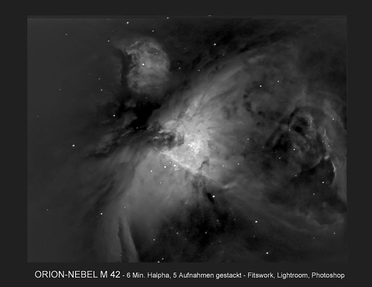 Orion-Nebel s/w