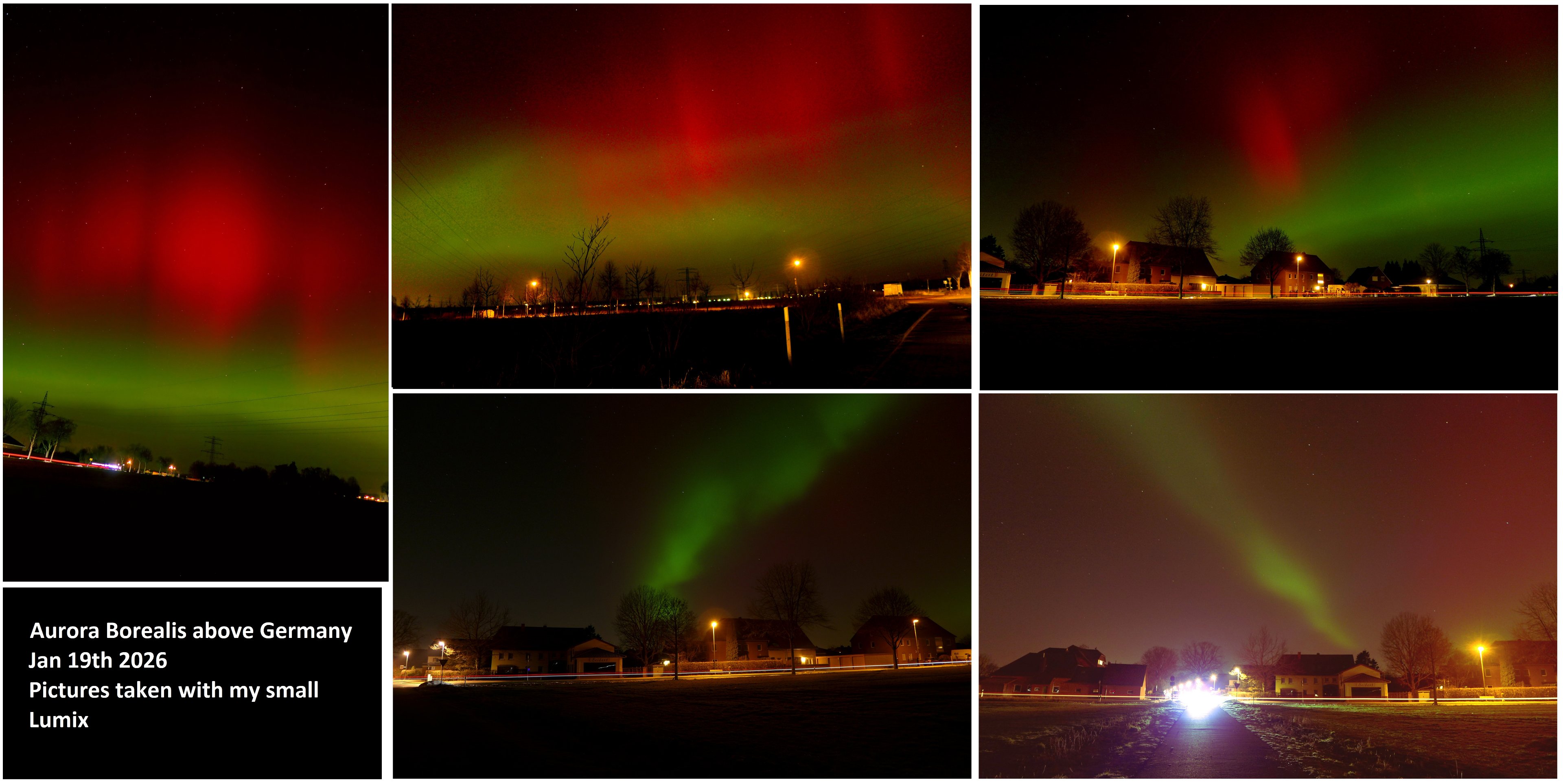 Polarlichter über unserer Ortschaft am 19.1.2026