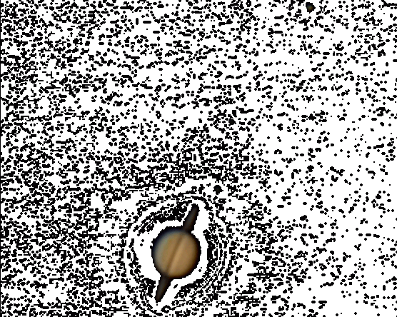Saturn mit 3 Monde