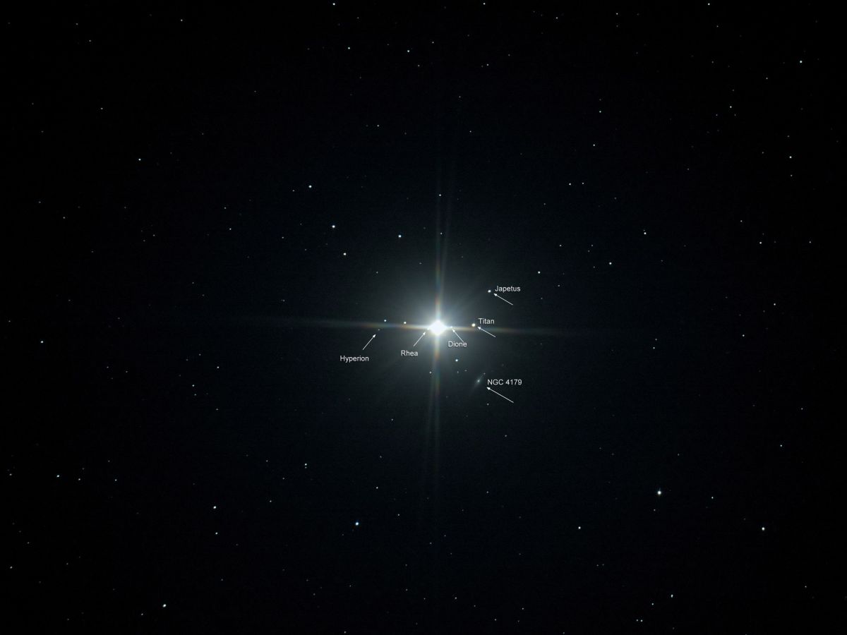 Saturn mit Galaxie