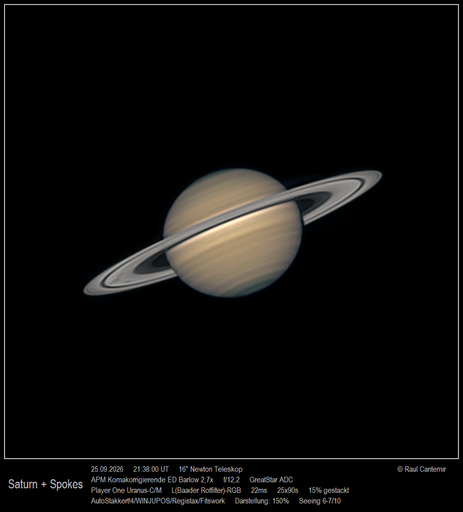 Saturn mit Spokes 25.09.2026