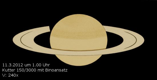Saturnzeichnung vom 11.3.2012