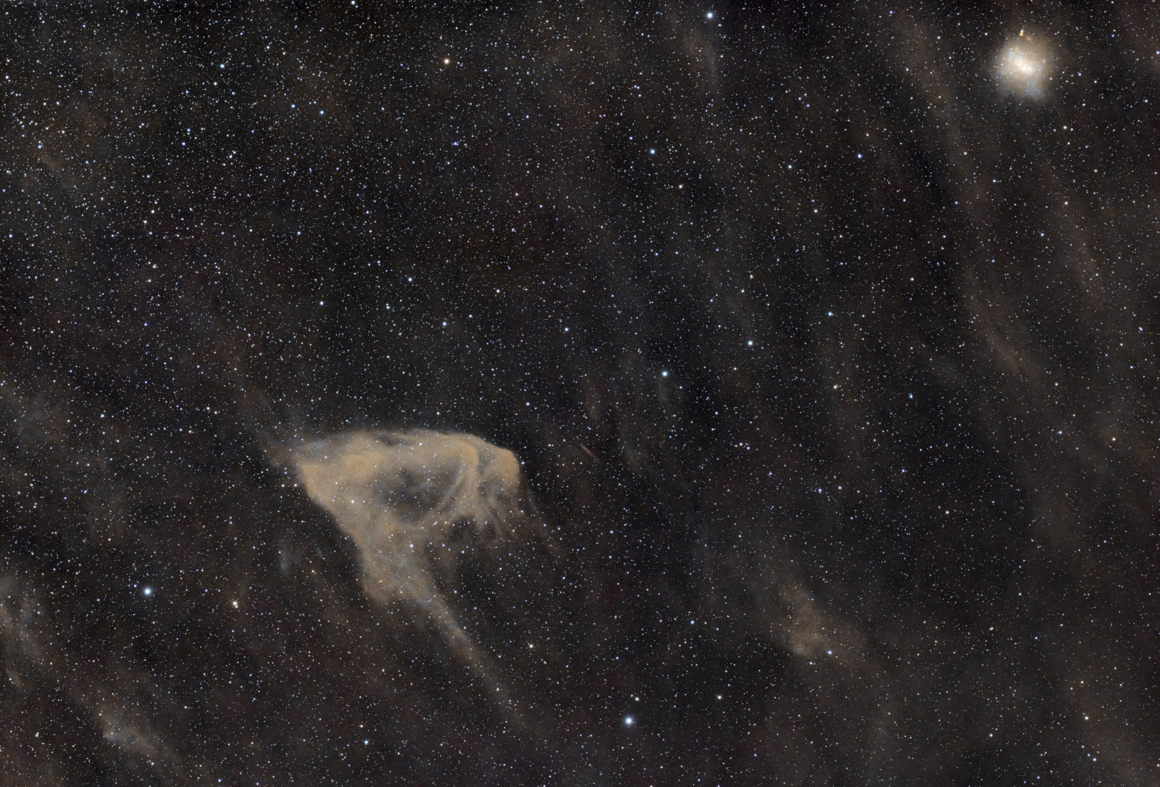 Sh2-63 Dunkle Wolke + Barnards_Galaxie IC4895 + 61Sagittarii