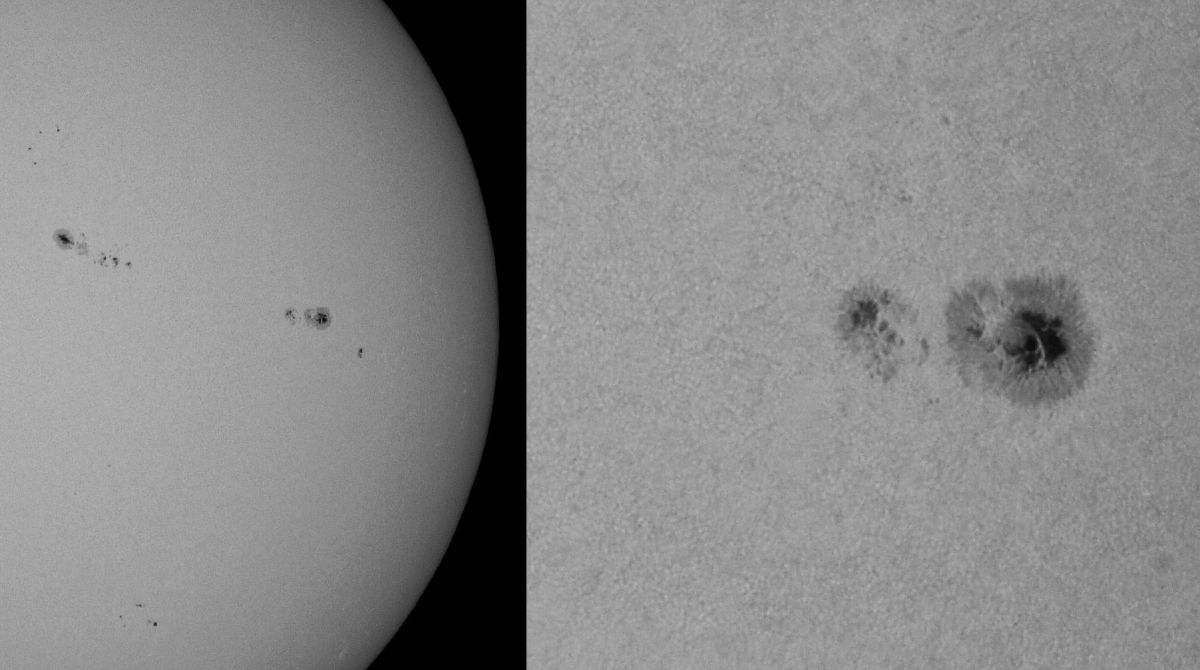 Sonne am 20.05.2012 -Lichtbrücken-