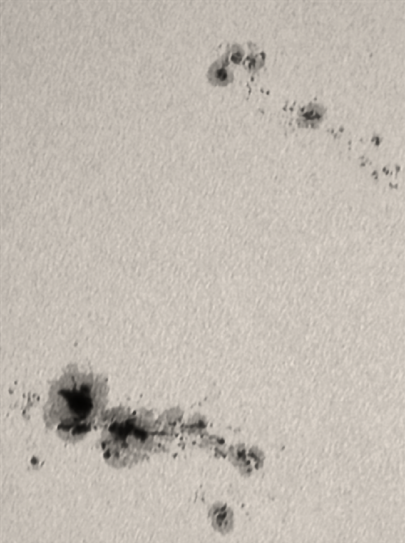 Sonnenfleck 1967 / 1968 im Weißlicht 02.02.14