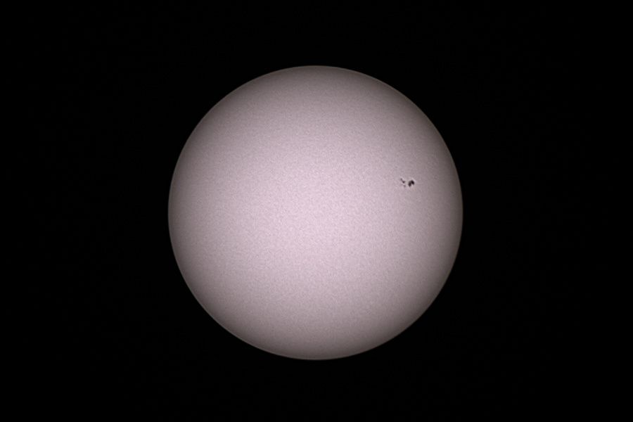 Sonnenfleck Nr. 1029 mit Zoomobjektiv