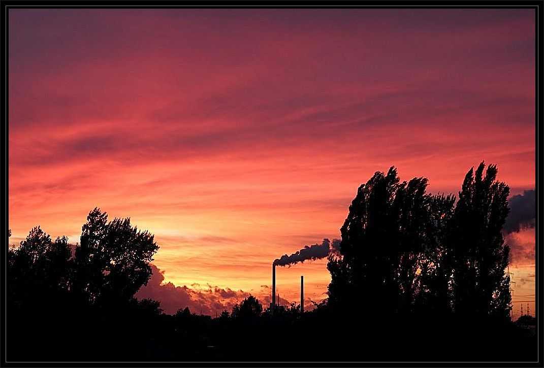 Sonnenuntergang zum Herbstanfang