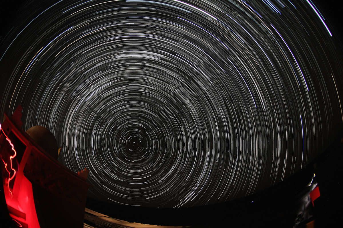 Startrails SaharaSky Marokko