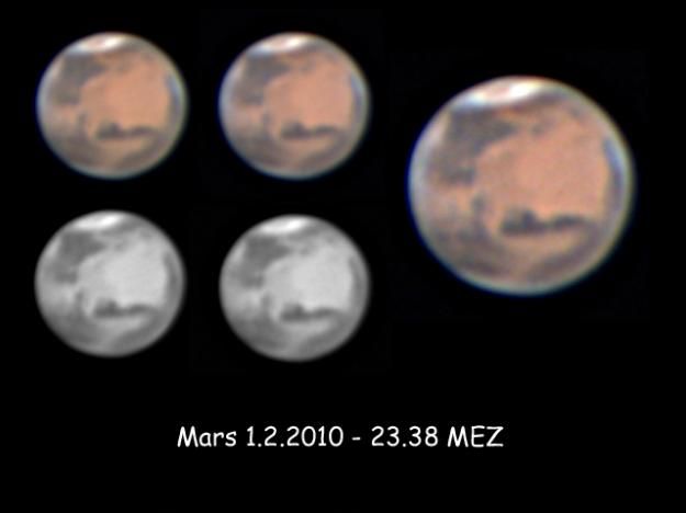 Staubsturm über dem Mars-Nordpol
