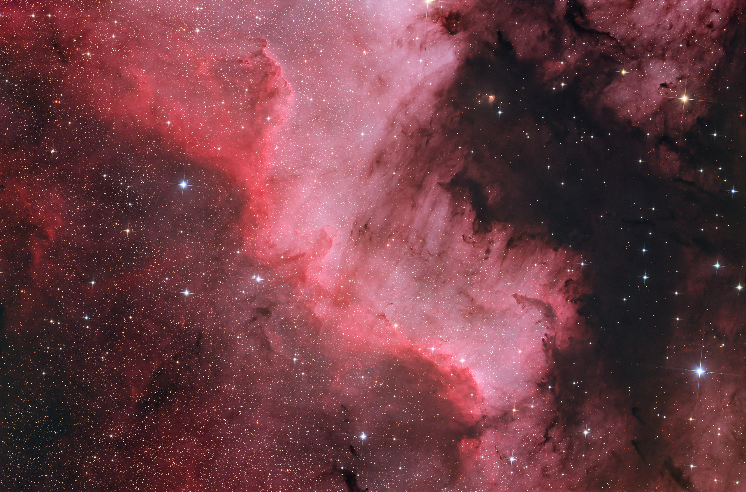 The Great Wall in NGC 7000