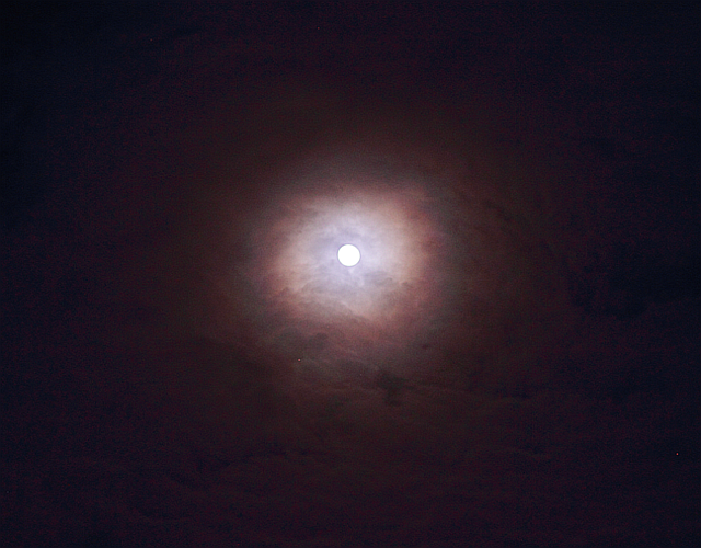 Vollmond mit Hof vom 1.2.2018