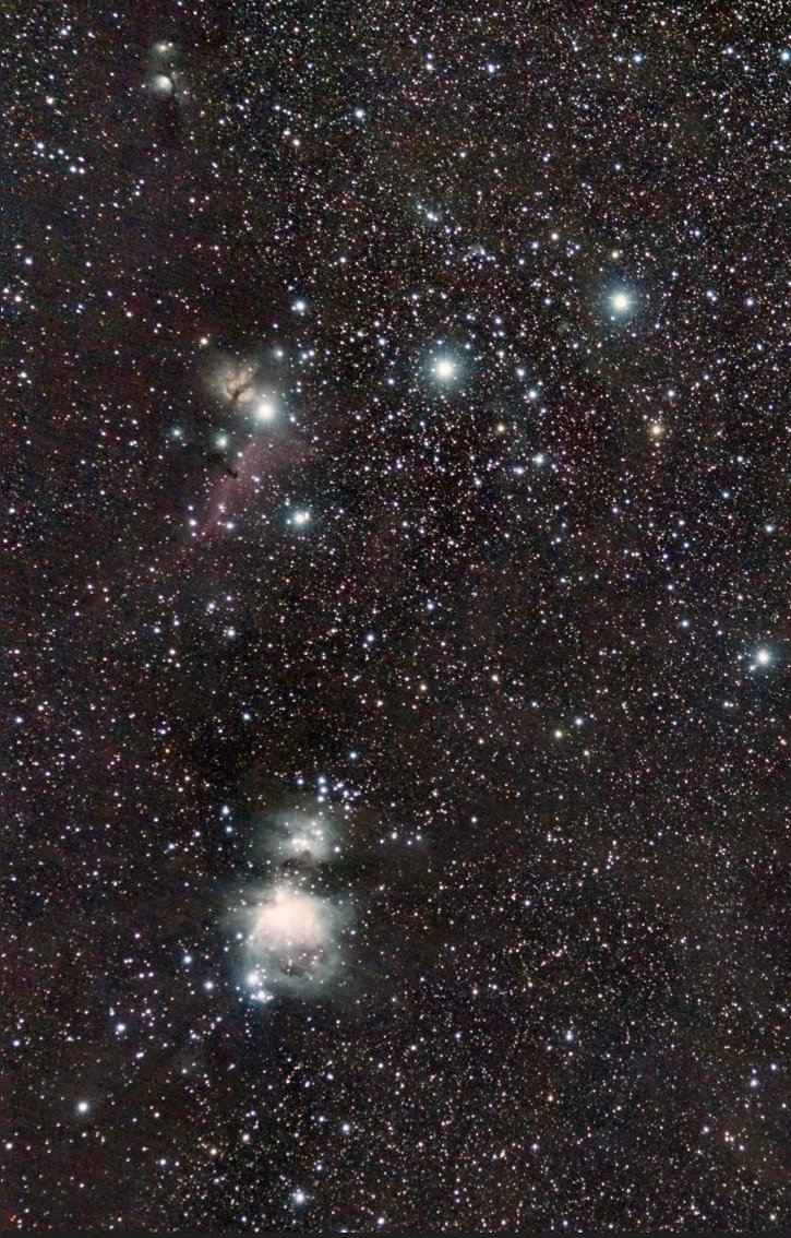 Widefield vom Orionnebel zum Pferdekopf und M 78